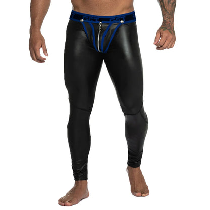 Fetiche Blue Zipper Leggins by Gigo Underwear
