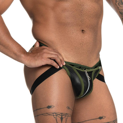 FETICHE GREEN ZIPPER JOCKSTRAP - Gigo Underwear & MensWear