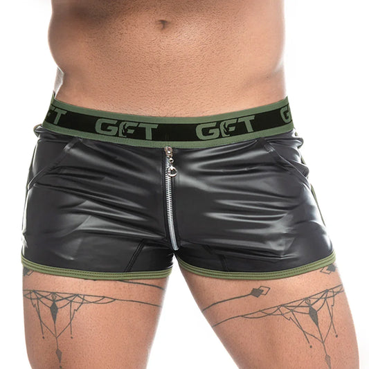 Fetiche Green Zipper Short by Gigo Underwear