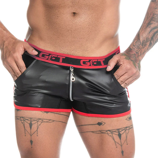 Fetiche Red Zipper Short by Gigo Underwear