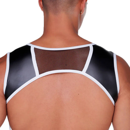 Fetish White Harness back view by Gigo Underwear