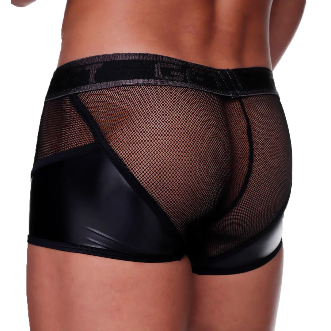 Fetish Black Trunk back view by Gigo Underwear