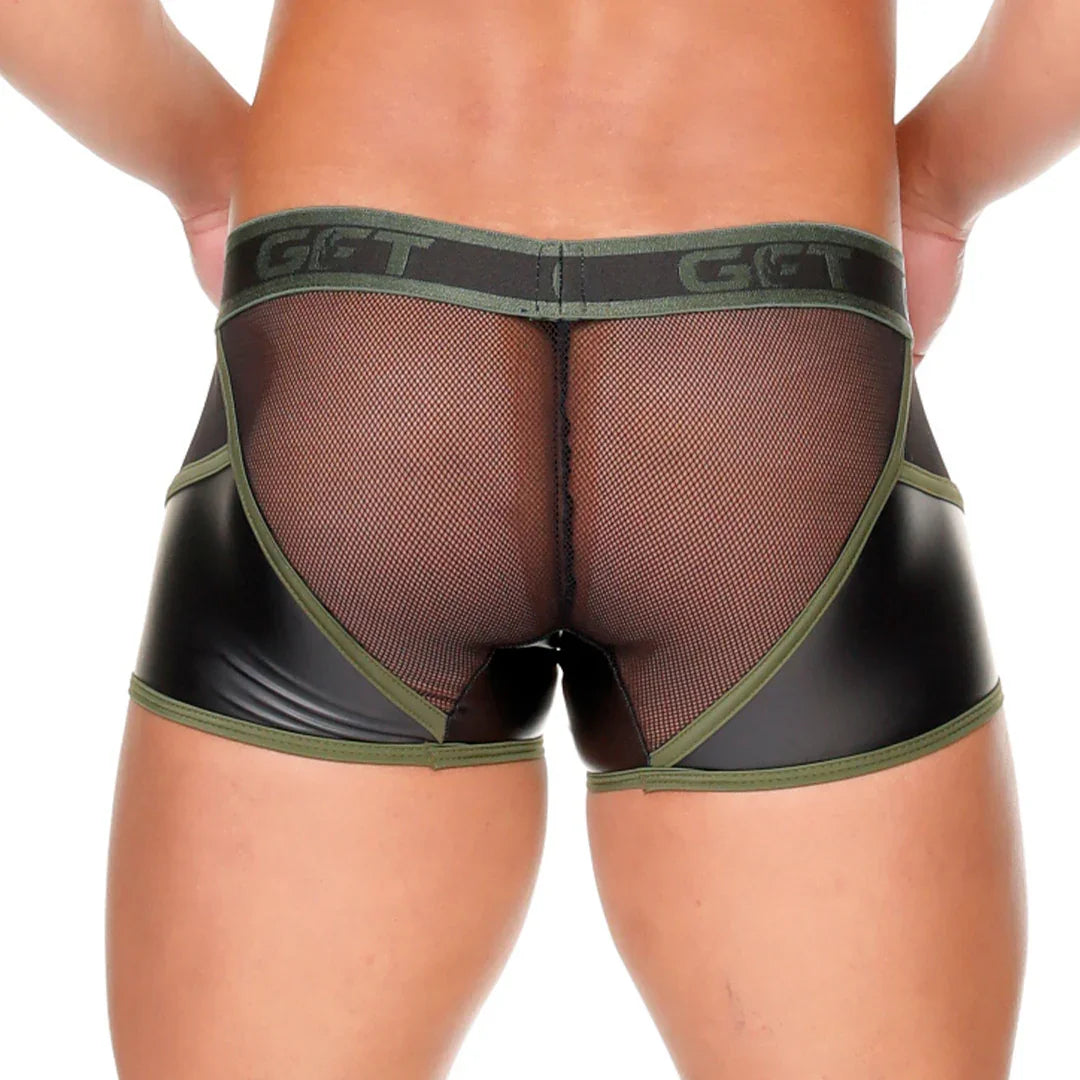Fetish Green Trunk back view by Gigo Underwear