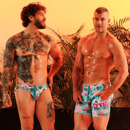 Figure Swim Brief on model by Gigo Underwear