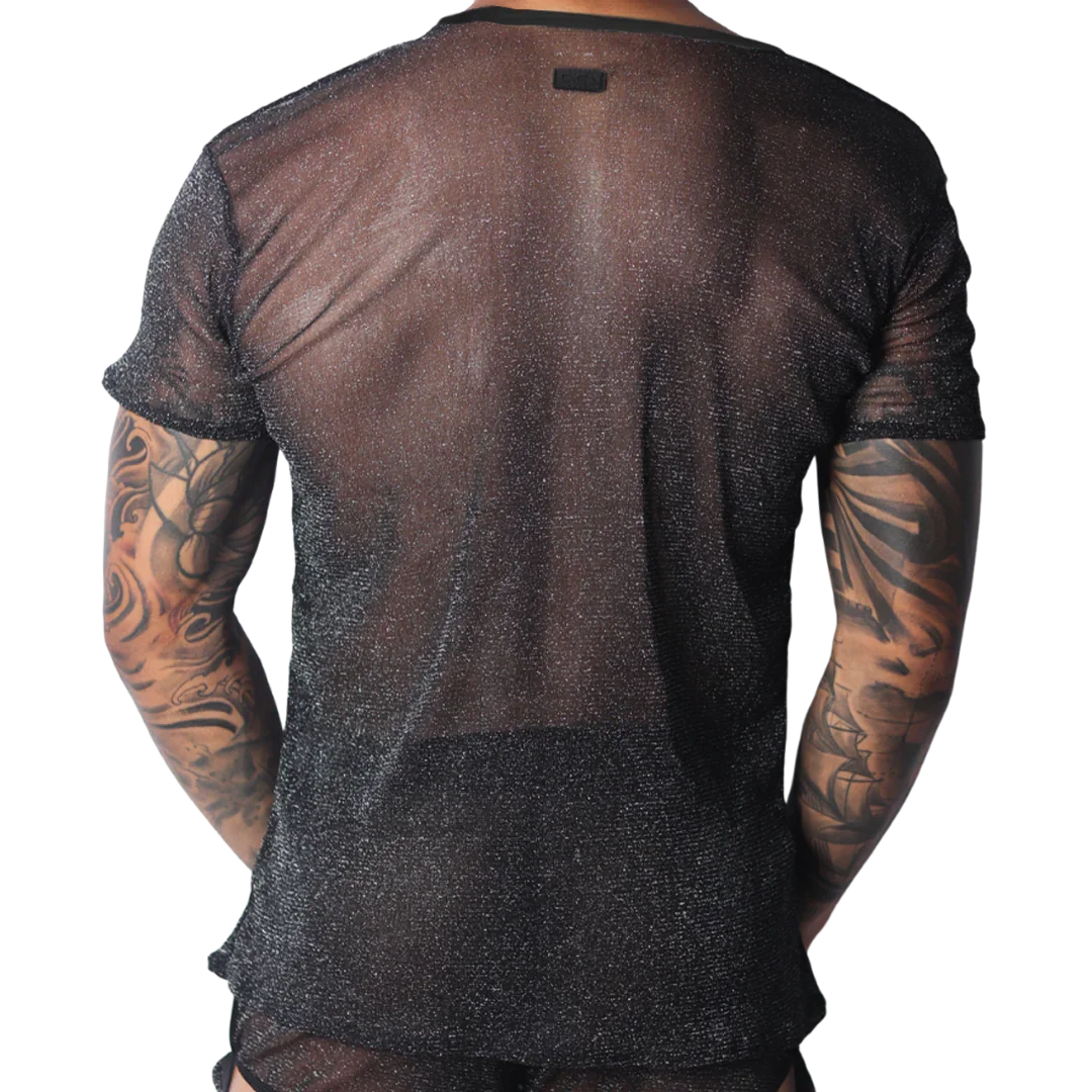Flash Black Tshirt back view by Gigo Underwear