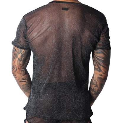 Flash Black Tshirt back view by Gigo Underwear