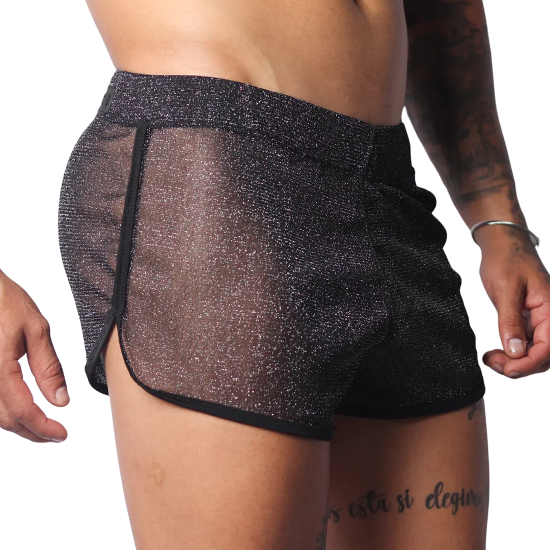 Flash Black Short front view by Gigo Underwear