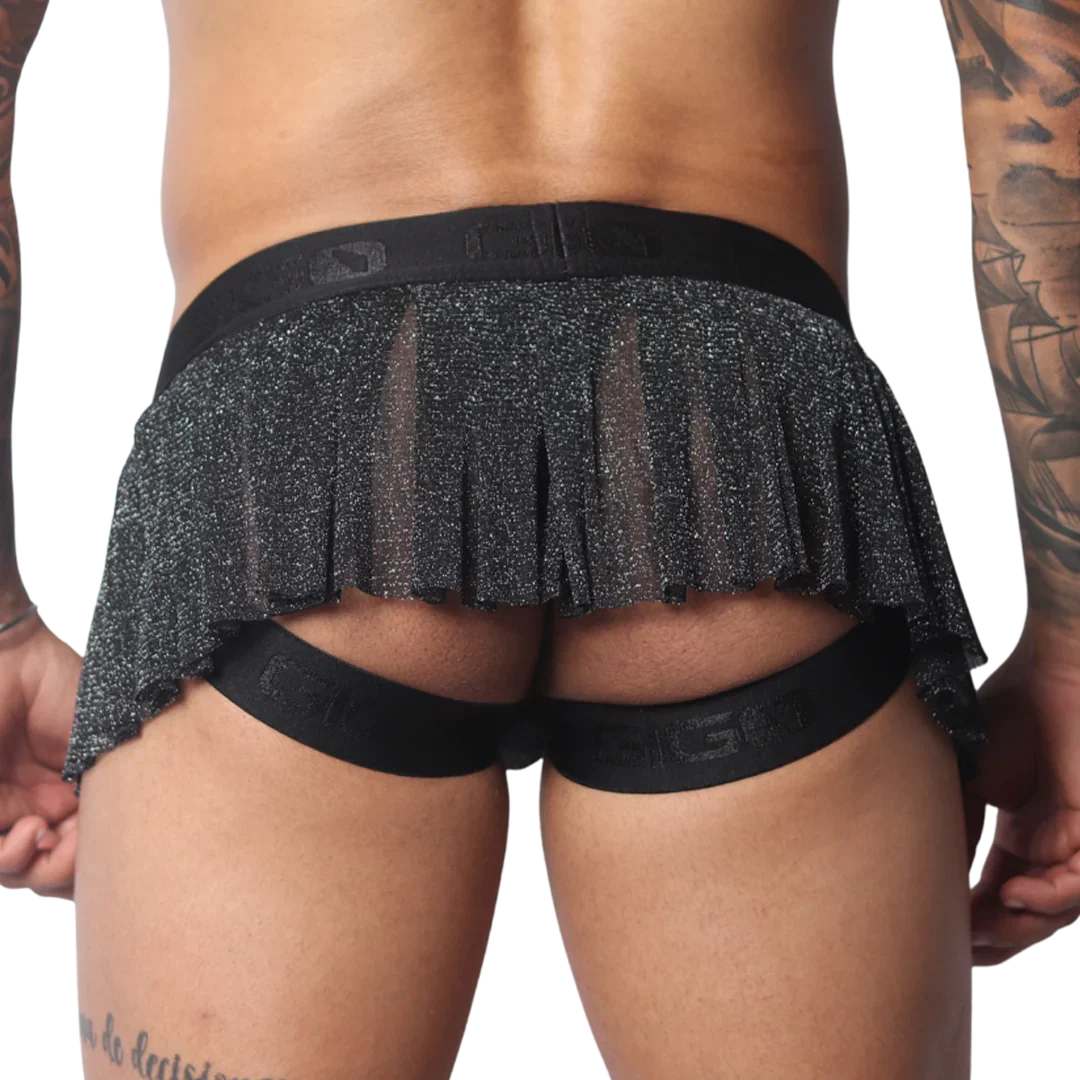 Flash Black Skirt back view by Gigo Underwear