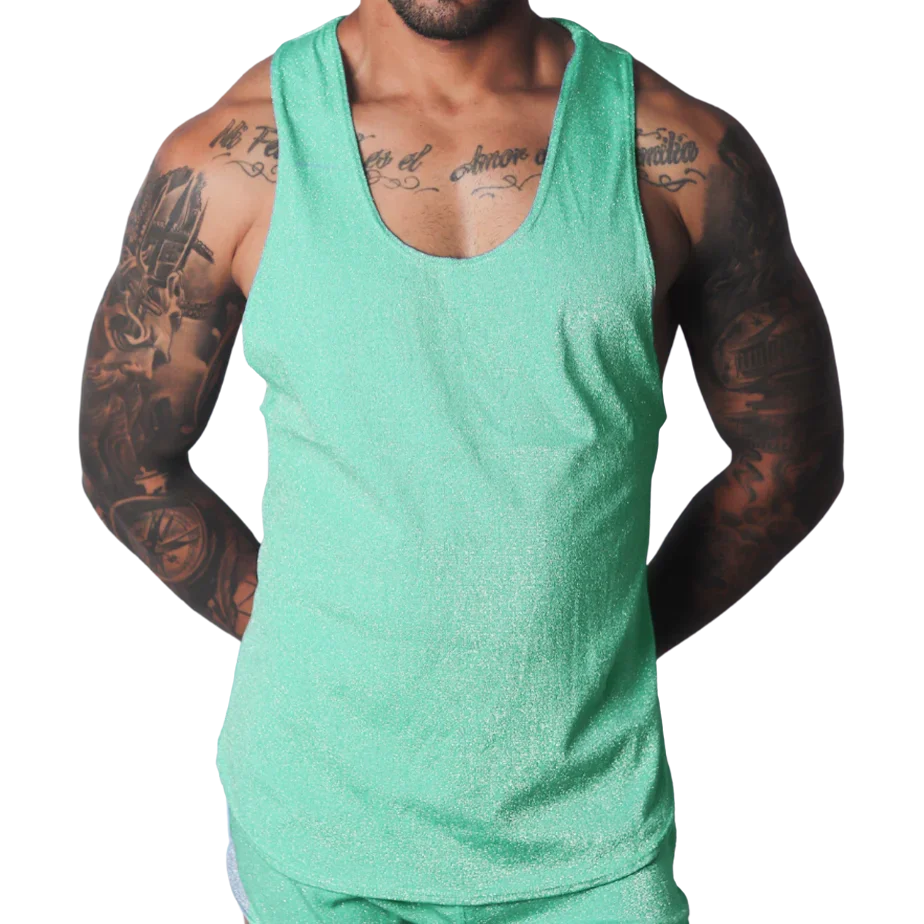 Flash Green Tank by Gigo Underwear