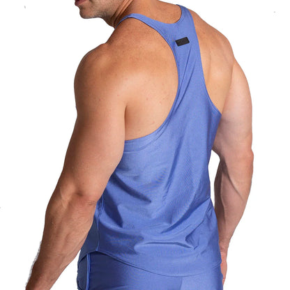 Flashing Blue Tank back view by Gigo Underwear