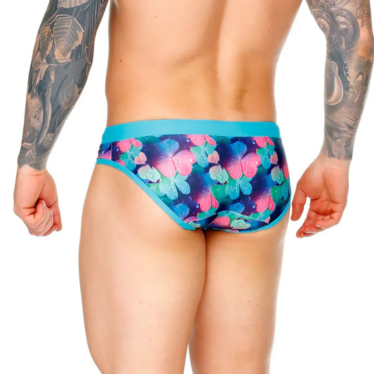Flowers Swim Brief front view by Gigo Underwear