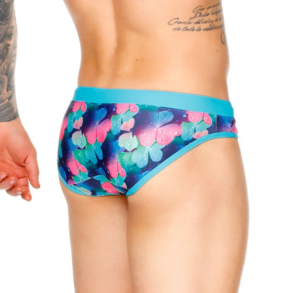 Flowers Swim Brief back view by Gigo Underwear