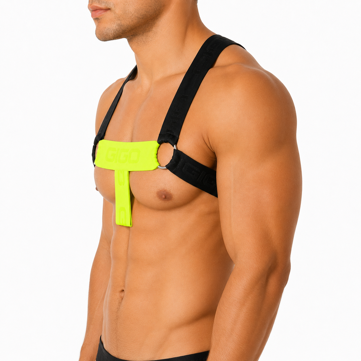 Flux Yellow Harness front view by Gigo Underwear