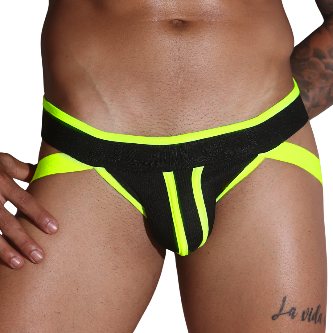 Flux Yellow Jockstrap by Gigo Underwear