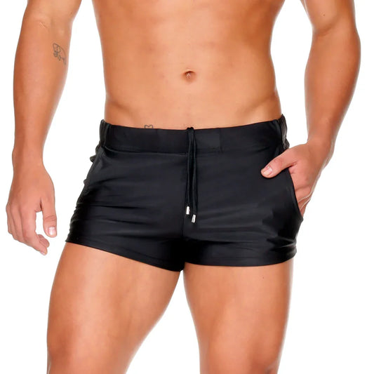 Forever Black Beachwear front view by Gigo Underwear
