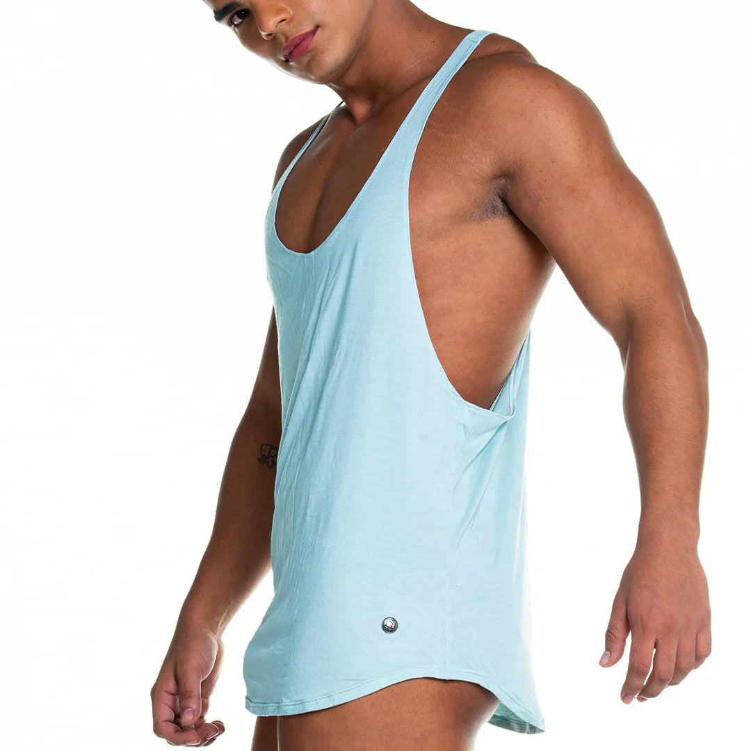 Forever Blue Ligth Tank back view by Gigo Underwear