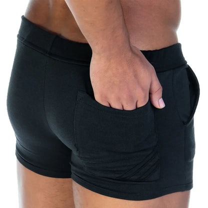 Forever Black Black Short back view by Gigo Underwear