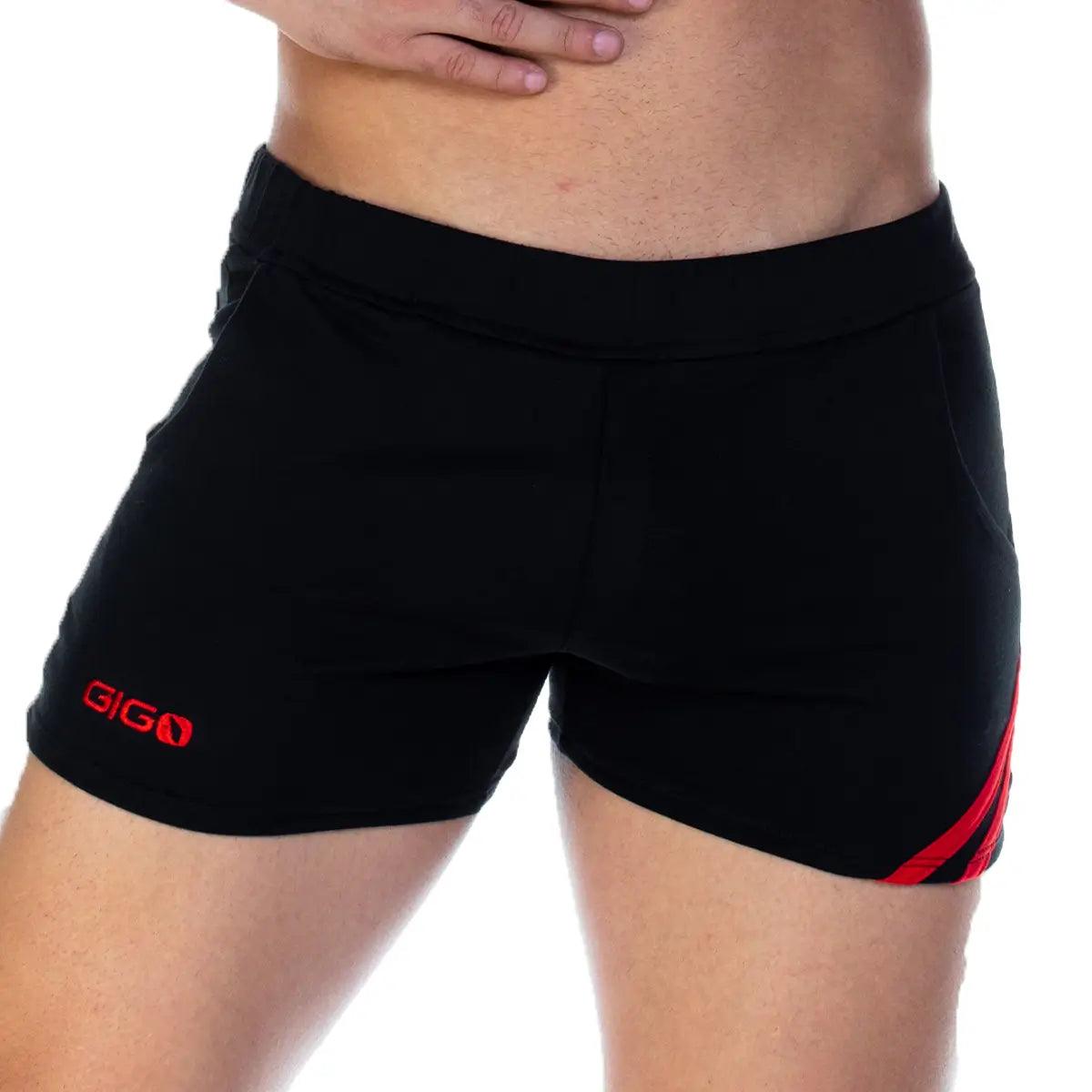 FOREVER HEAVY BLACK RED SHORT - Gigo Underwear