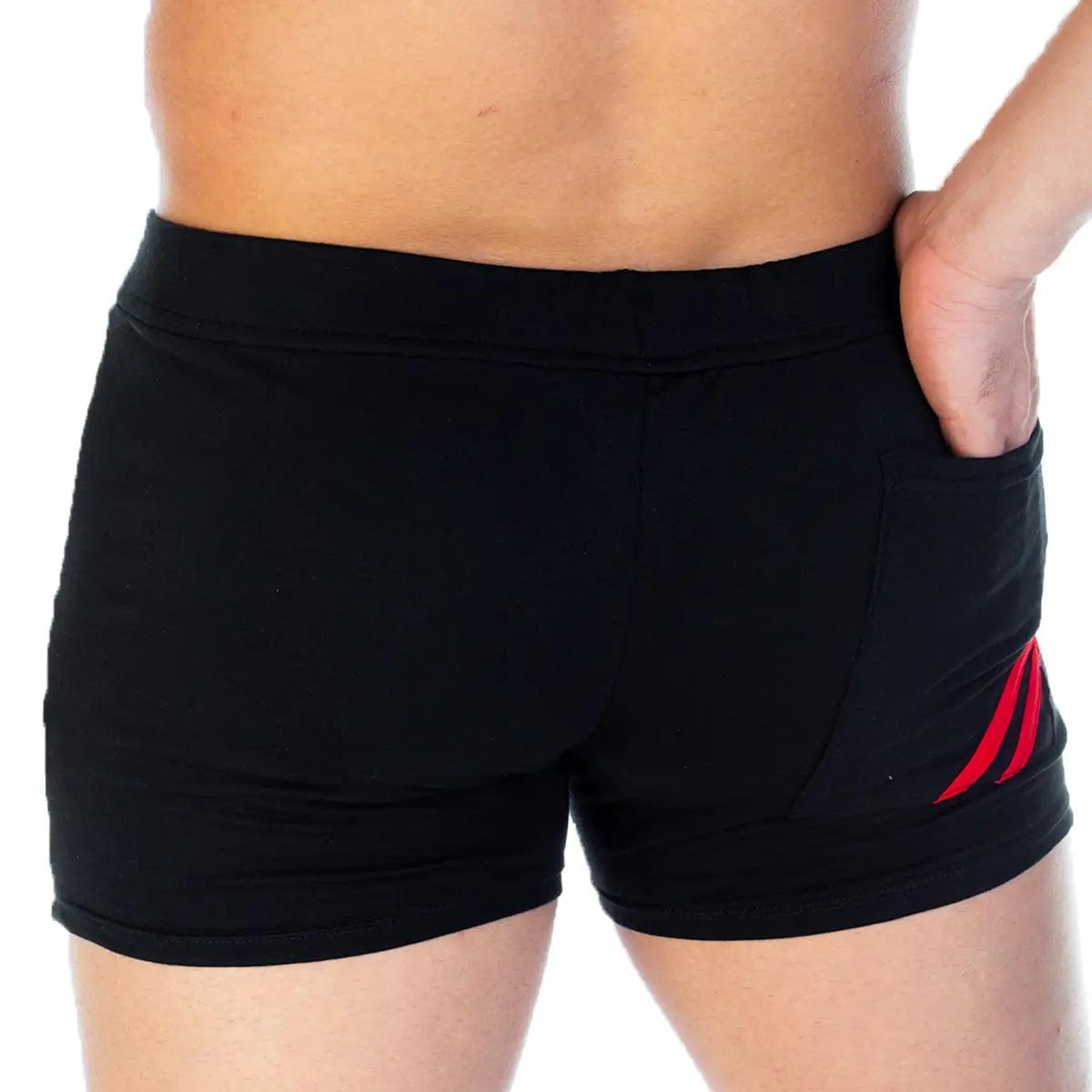 FOREVER HEAVY BLACK RED SHORT - Gigo Underwear