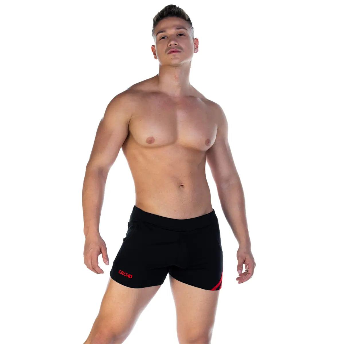 FOREVER HEAVY BLACK RED SHORT - Gigo Underwear