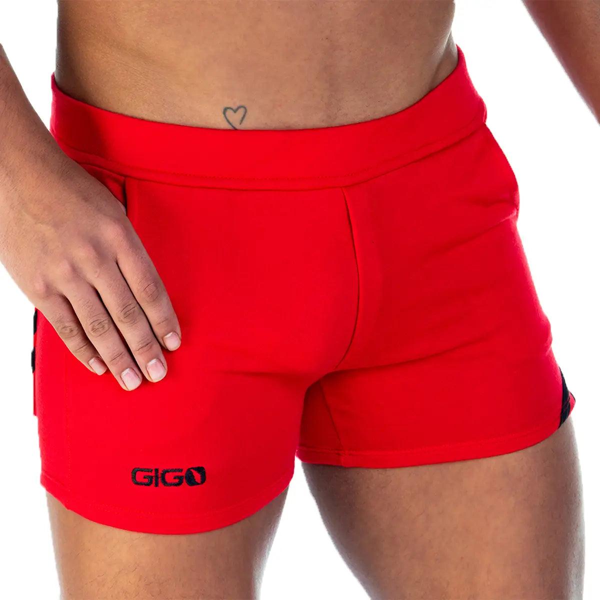 FOREVER HEAVY RED BLACK SHORT - Gigo Underwear