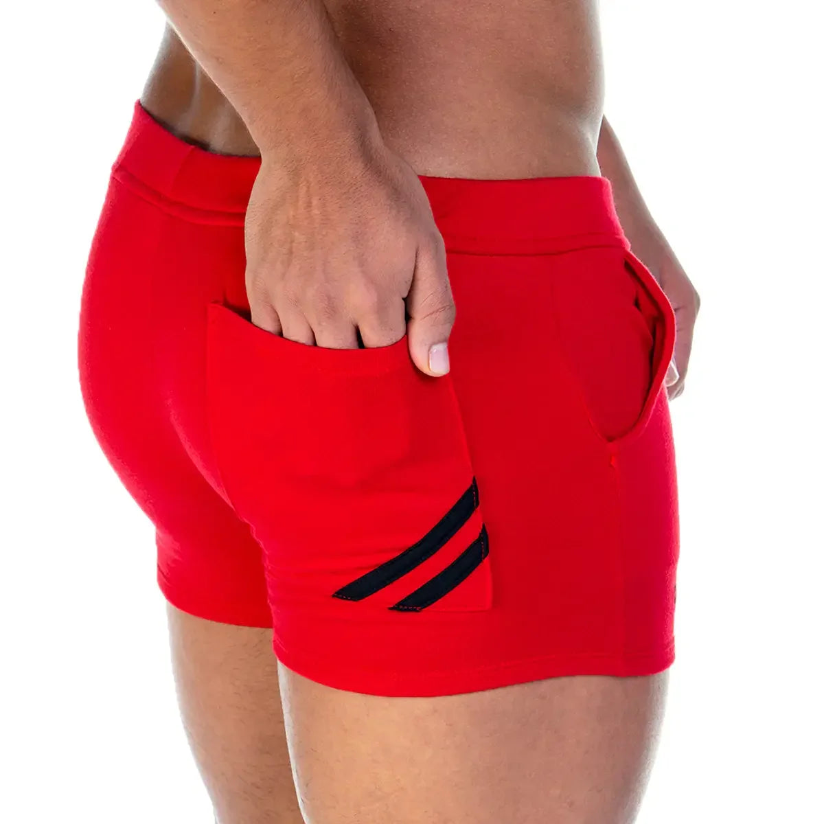 Forever Red Black Short front view by Gigo Underwear