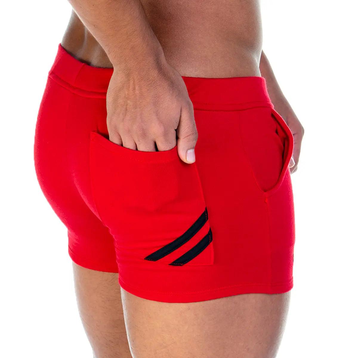 FOREVER HEAVY RED BLACK SHORT - Gigo Underwear