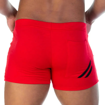 Forever Red Black Short back view by Gigo Underwear