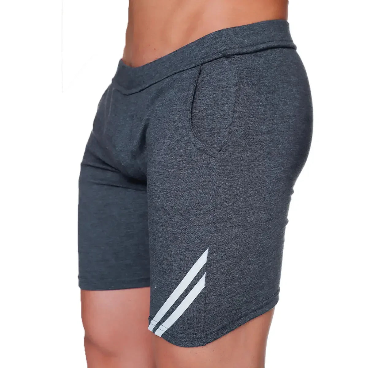 Forever Long Gray Short front view by Gigo Underwear