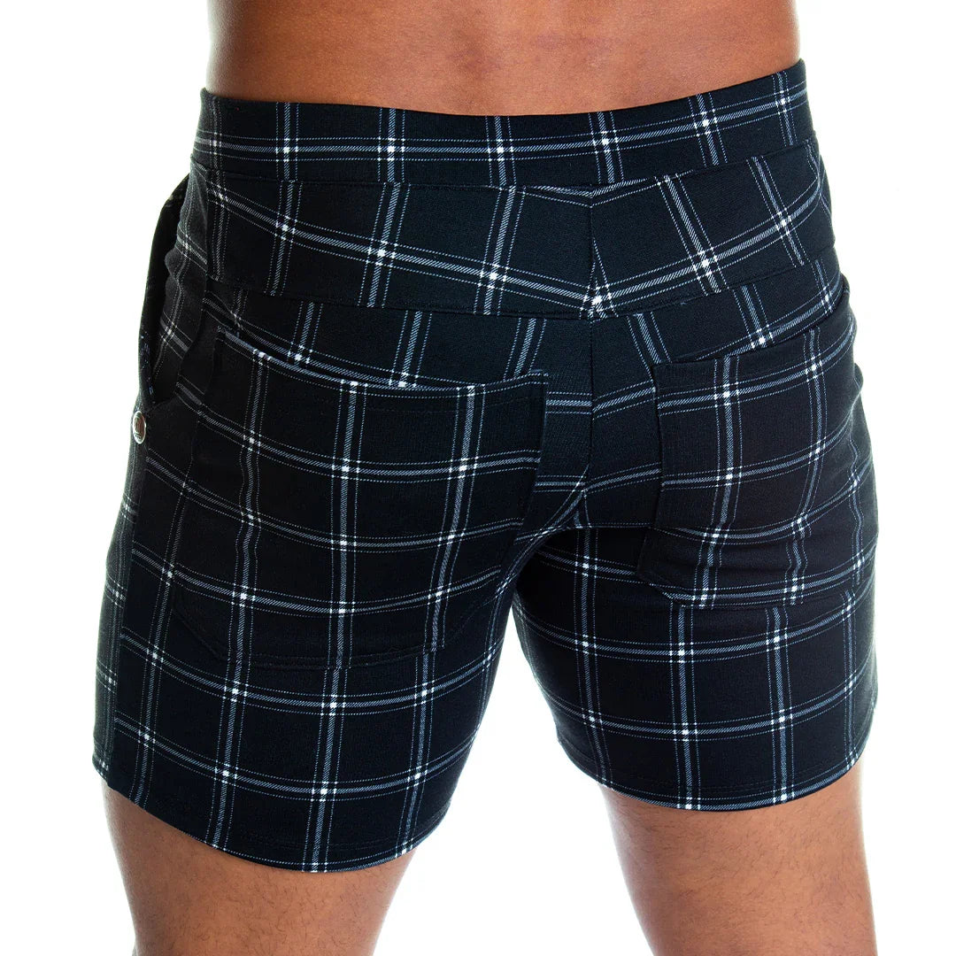 Formal Black Square Short back view by Gigo Underwear