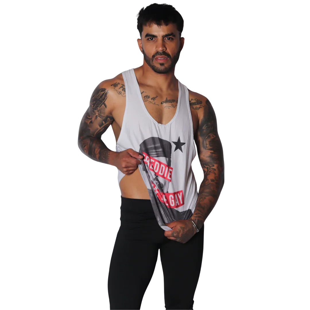 Freddie Tank on model by Gigo Underwear