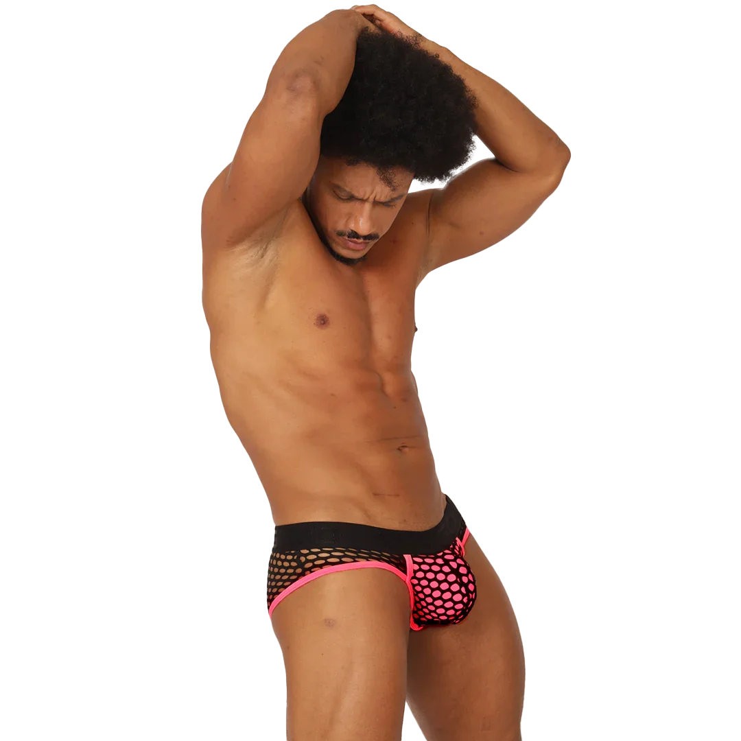 Fresh Fuchsia Brief on model by Gigo Underwear
