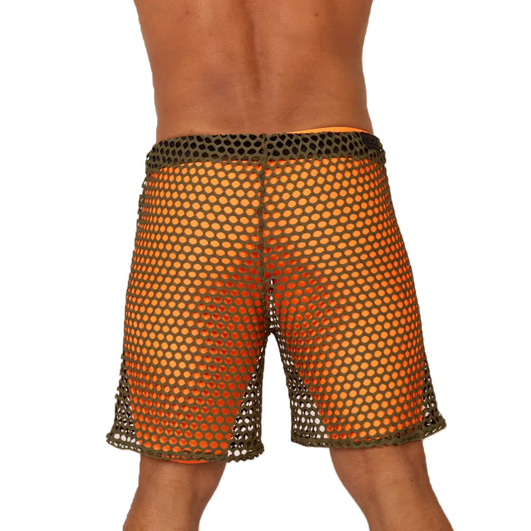 Fresh Orange Short front view by Gigo Underwear