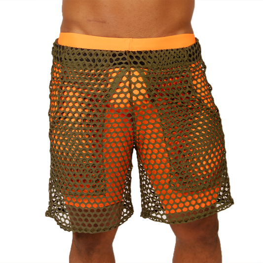 FRESH ORANGE SHORT - Bold Men's Brief with Contrasting Waistband