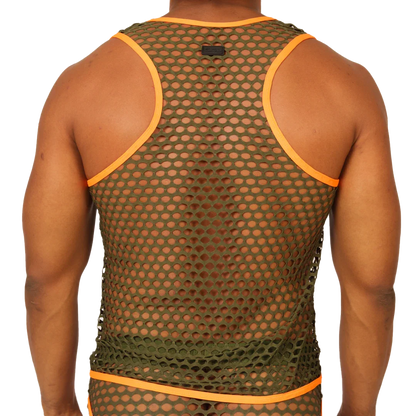 Fresh Orange Tank back view by Gigo Underwear