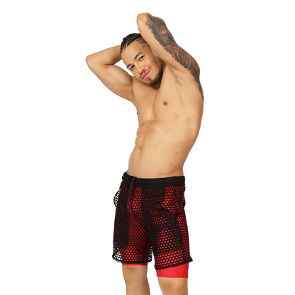 FRESH RED SHORT - Bold Men's Brief with Contrasting Waistband