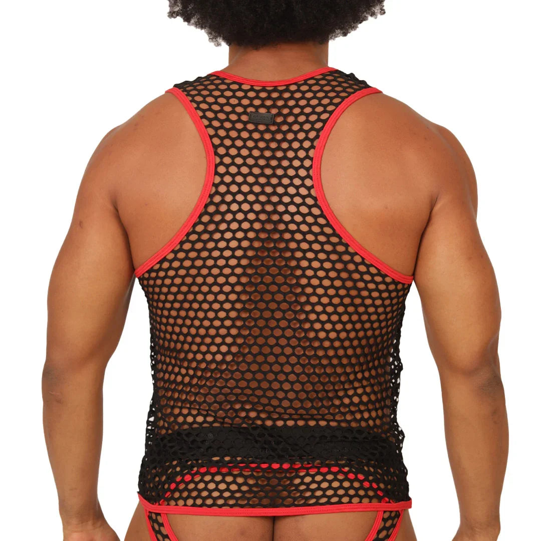 Fresh Red Tank back view by Gigo Underwear