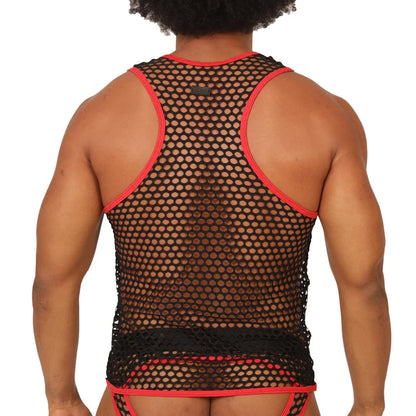 Fresh Red Tank back view by Gigo Underwear