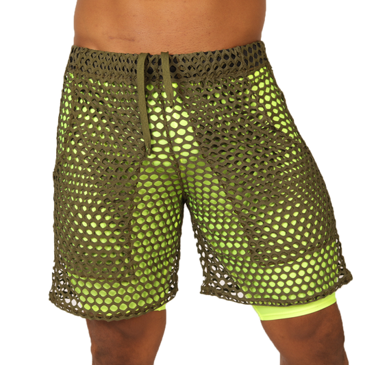 FRESH YELLOW SHORT - Bold Men's Brief with Contrasting Waistband