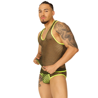 Fresh Yellow Tank back view by Gigo Underwear