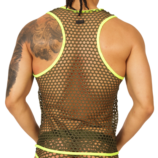 FRESH YELLOW TANK - Bold Men's Brief with Contrasting Waistband