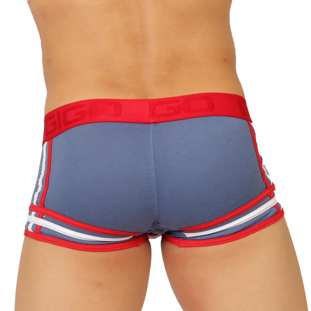 Garoto Blue Trunk back view by Gigo Underwear