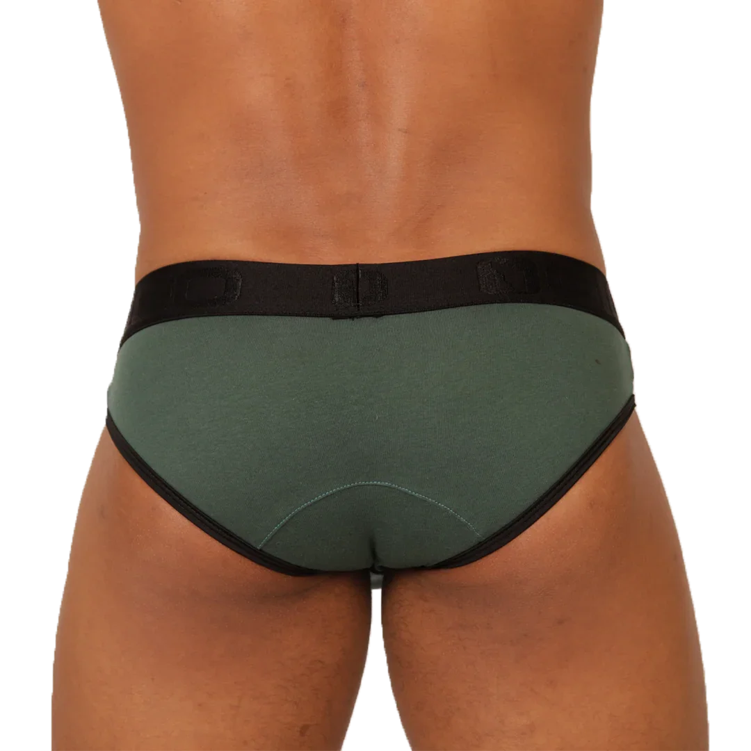 Garoto Green Brief back view by Gigo Underwear