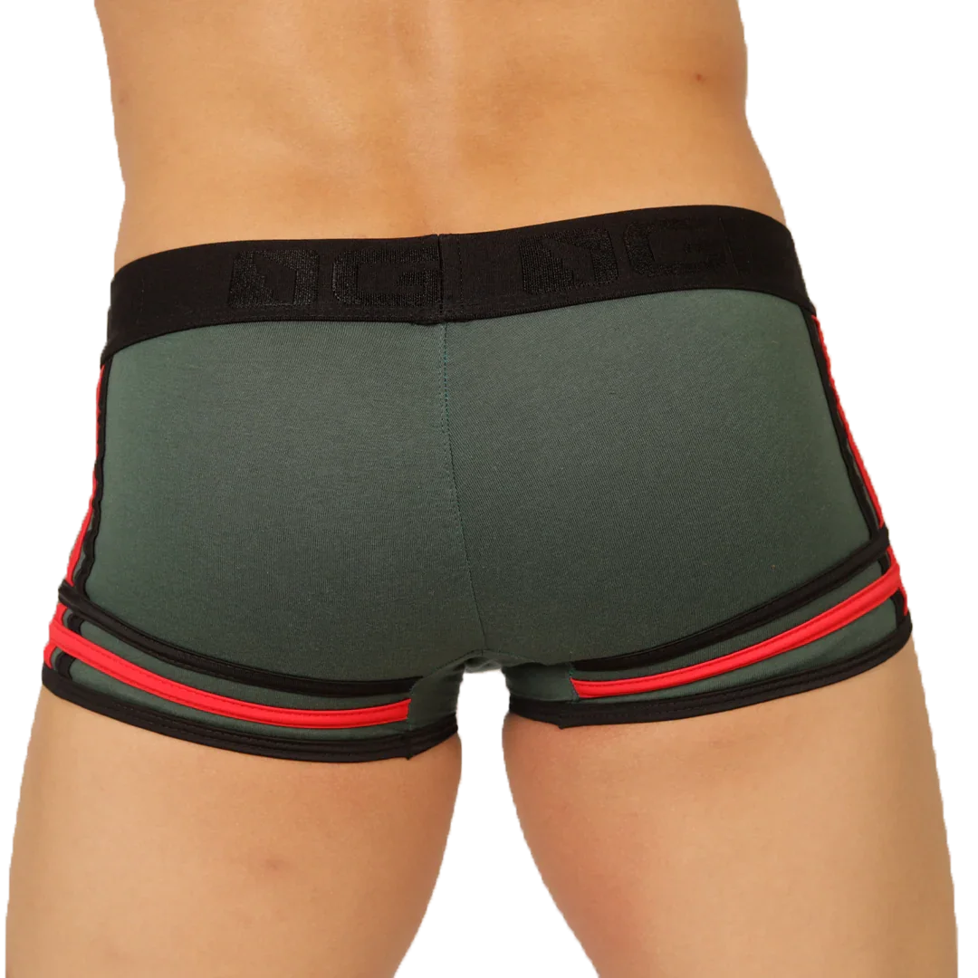 Garoto Green Trunk back view by Gigo Underwear