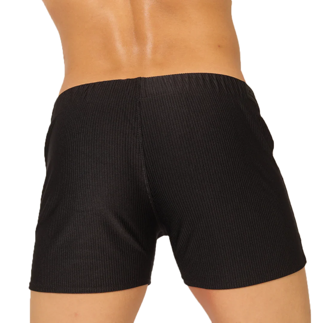 Glow Black Short back view by Gigo Underwear