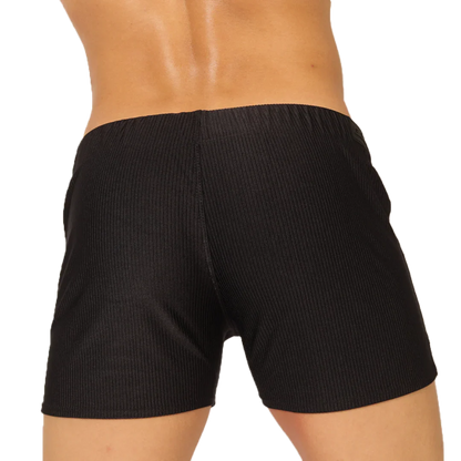 Glow Black Short back view by Gigo Underwear
