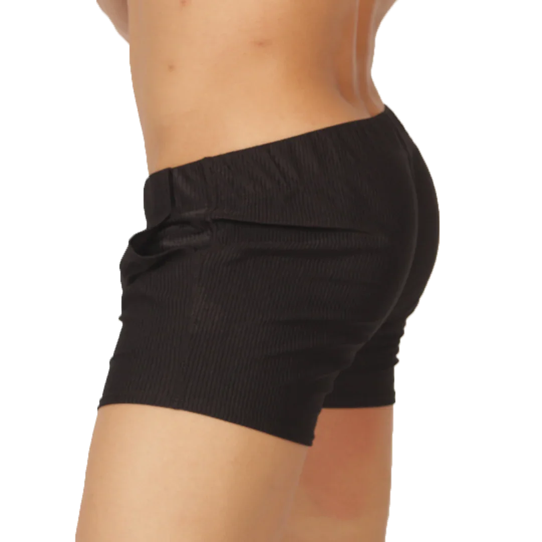 Glow Black Short front view by Gigo Underwear