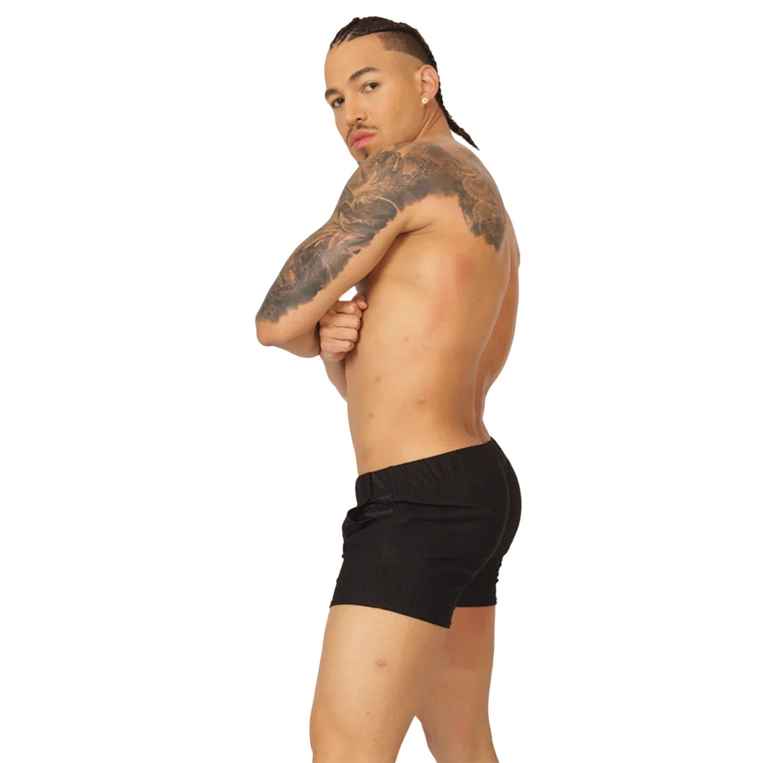 Glow Black Short on model by Gigo Underwear