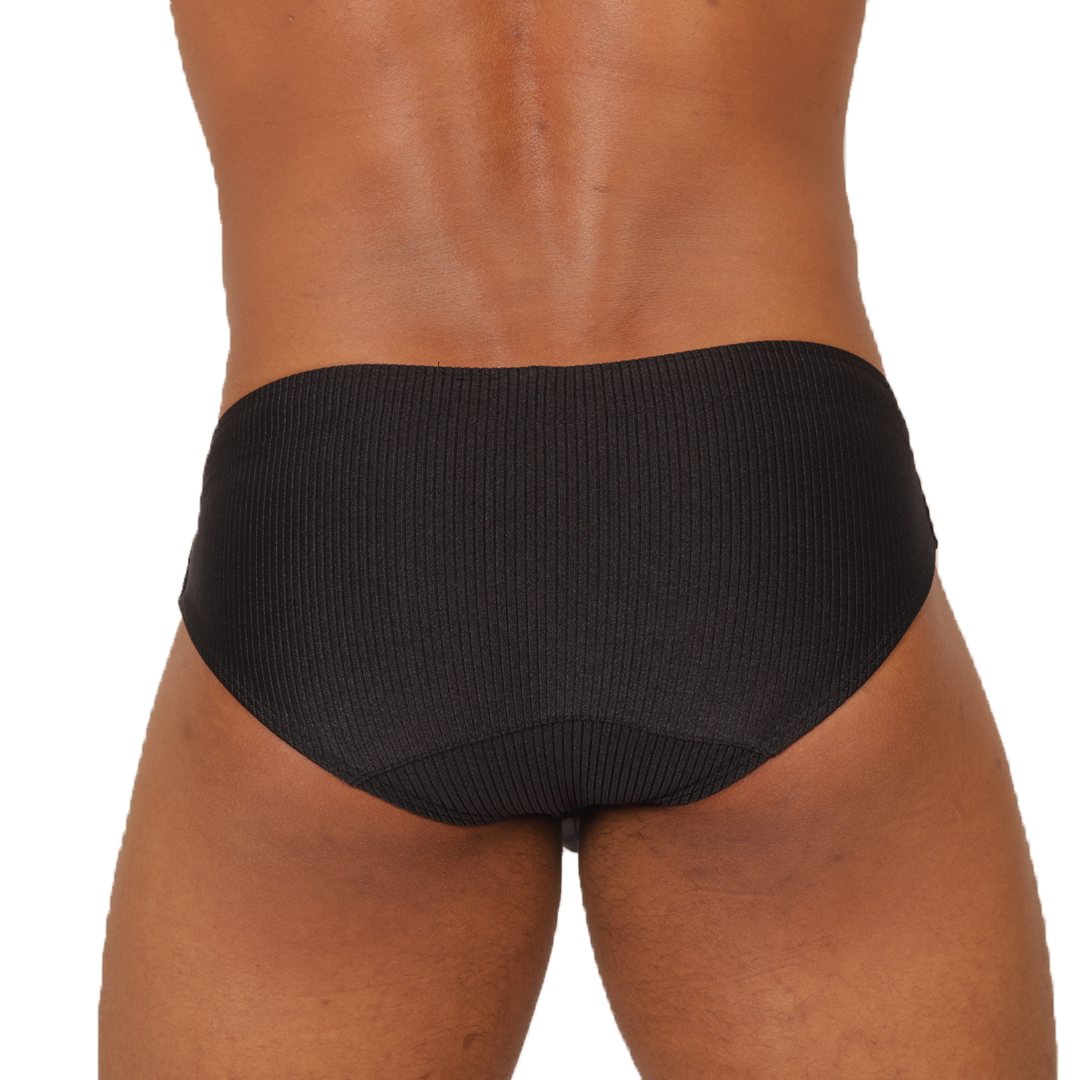 GLOW BLACK SWIMBRIEF - Gigo Underwear & MensWear