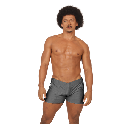 GLOW GRAY SHORT - Men's Fetish Bodywear with Sexy Details